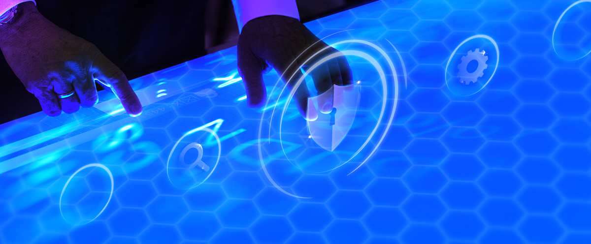 futuristic image of security console