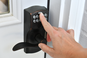 pin code system on door handle