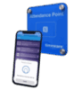 clocking in point with mobile phone