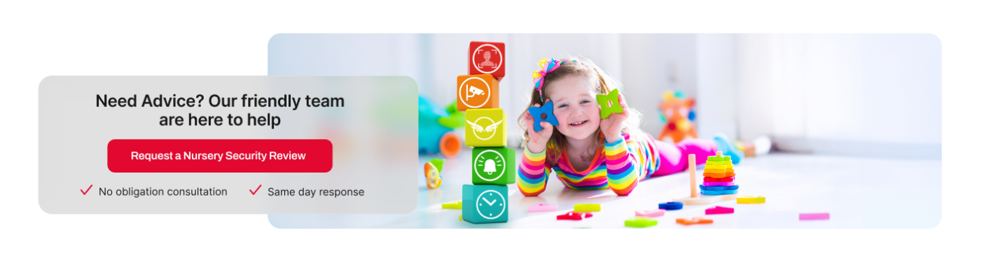 A little girl lying on the floor surrounded by building blocks and toys
