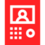 Red intercom icon