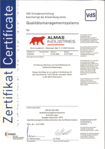 VdS-Zertifikat - QM-System Hannover - gültig 01.02.2023 - 31.01.2027-min